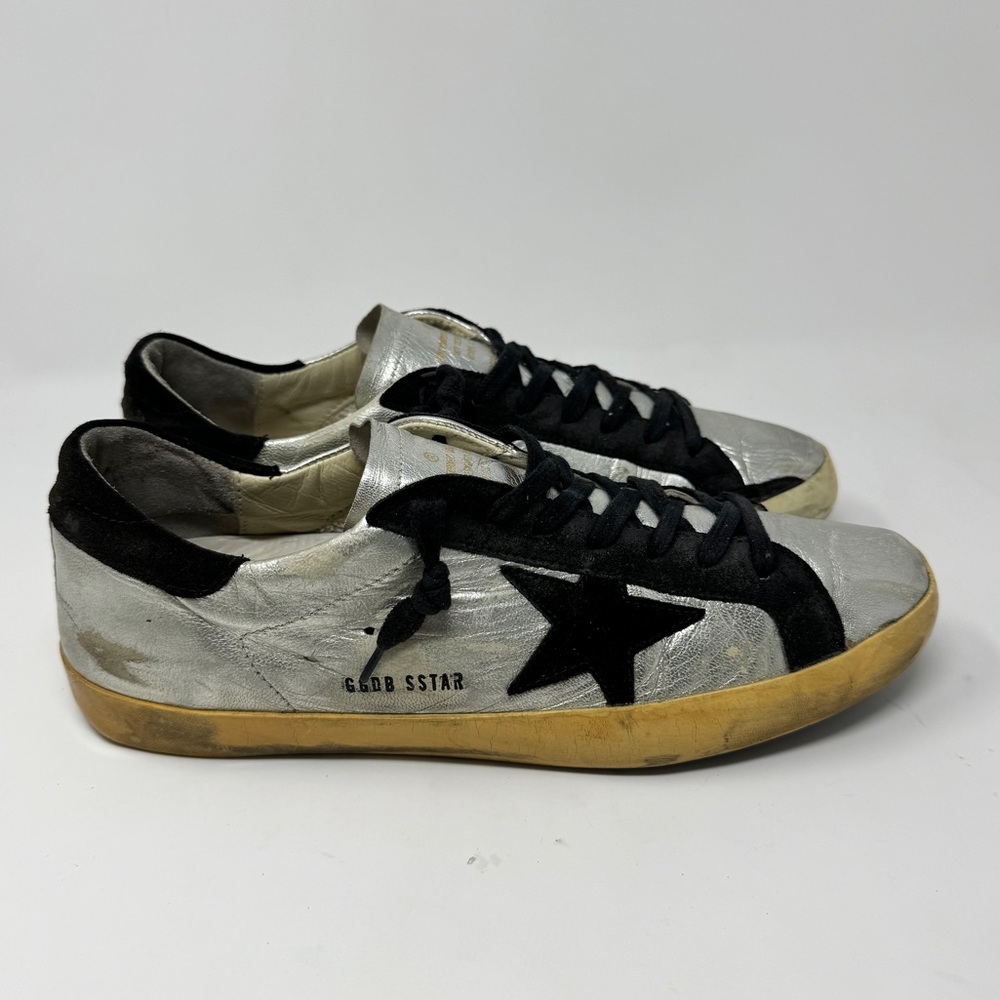 Golden Goose metallic leather and suede Sneakers size 44